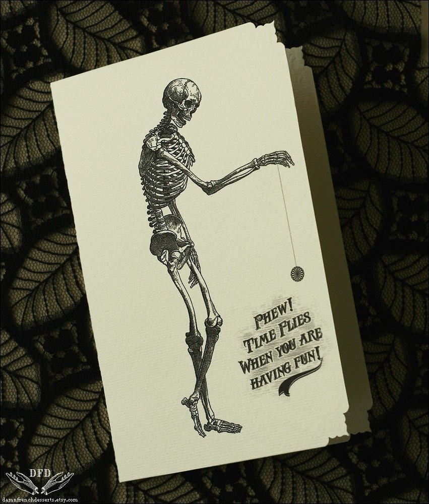 Card, Invitation Time Flies When You Are Having Fun Part One