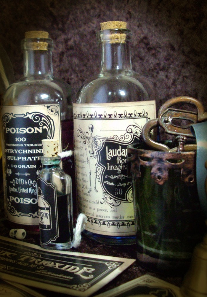 Halloween Apothecary Victorian Poison Labels Part 3 of 3 Stickers