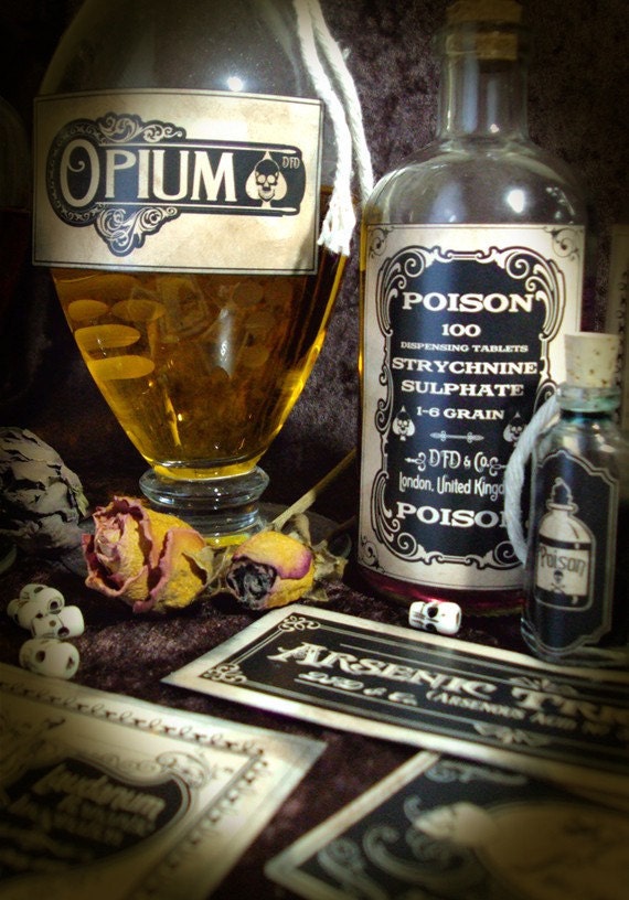 Highly Poisonous Apothecary Stickers Part 1 of 3