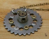 Vintage Meccano Gear and Sprocket Pendant
