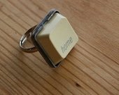 Vintage 'Home' Keyboard Key Ring