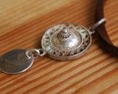 Antique Silver Filigree Drop Pendant