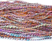 Kashmir 94 yards Wool Yarn Hand Dyed, Merino Blend Handspun Plyed- Art Yarn