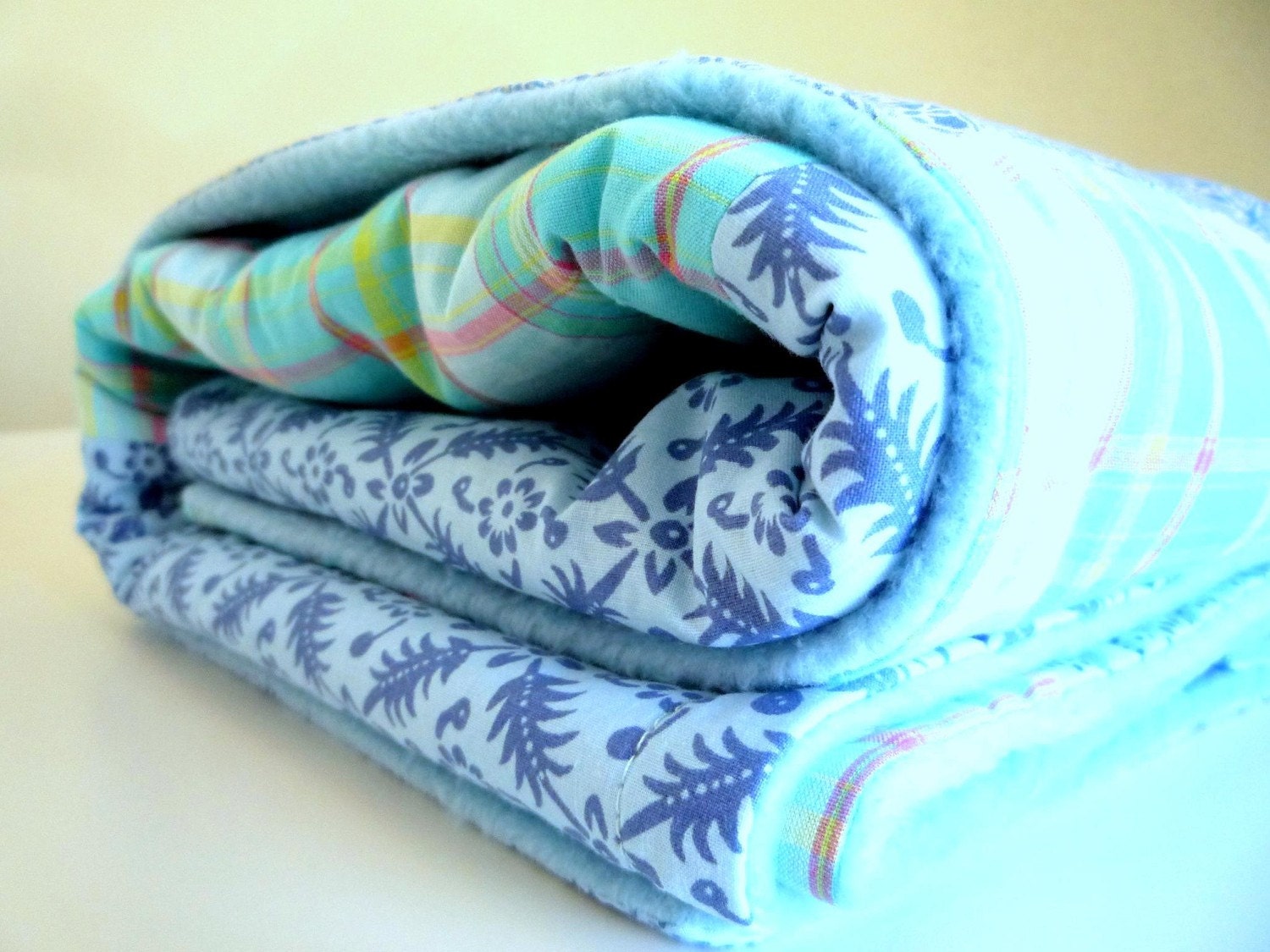 Patchwork Quilt Baby boy Blanket - Reserved for Sarit