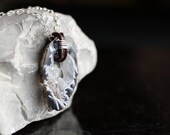 Sliced geode pendant necklace