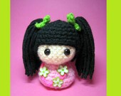 Hattie Kokeshi Doll Amigurumi Crochet Pattern PDF file