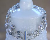 Silver Pearl Multi-Strand Bracelet