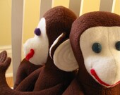 monkey stuffed animals twins/ Mandalay and Maha - SALE