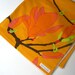 SALE - Organic Baby Blanket - Marimekko Orange Baby Blanket - Eco Friendly Magnolia Flowers Kids Bedding (last one)