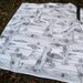 PICNIC BLANKET - modern rustic woodgrain / black and white tree logs outdoors camping blanket for dads (last 3)