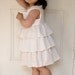 The Isla Dress - girls party wedding dress in textured white ruffles and eyelet lace / custom made indie clothing