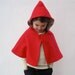 Girls CAPE Jacket Dressy Shrug - Weddings Accessory - Snow White Boiled Wool Capelet Hood Size 12 months 1T to 3T - Modern Kids Fall Fashion