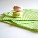 Picnic Table NAPKINS Set of 4 in Mint Green Gingham / Retro Checkered Kitchen Food Linens - Eco friendly Summer