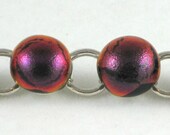 Dichroic Fused Glass Bracelet - red