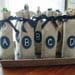 Burlap Wine Bottle Bags with Message Label - Set of 4