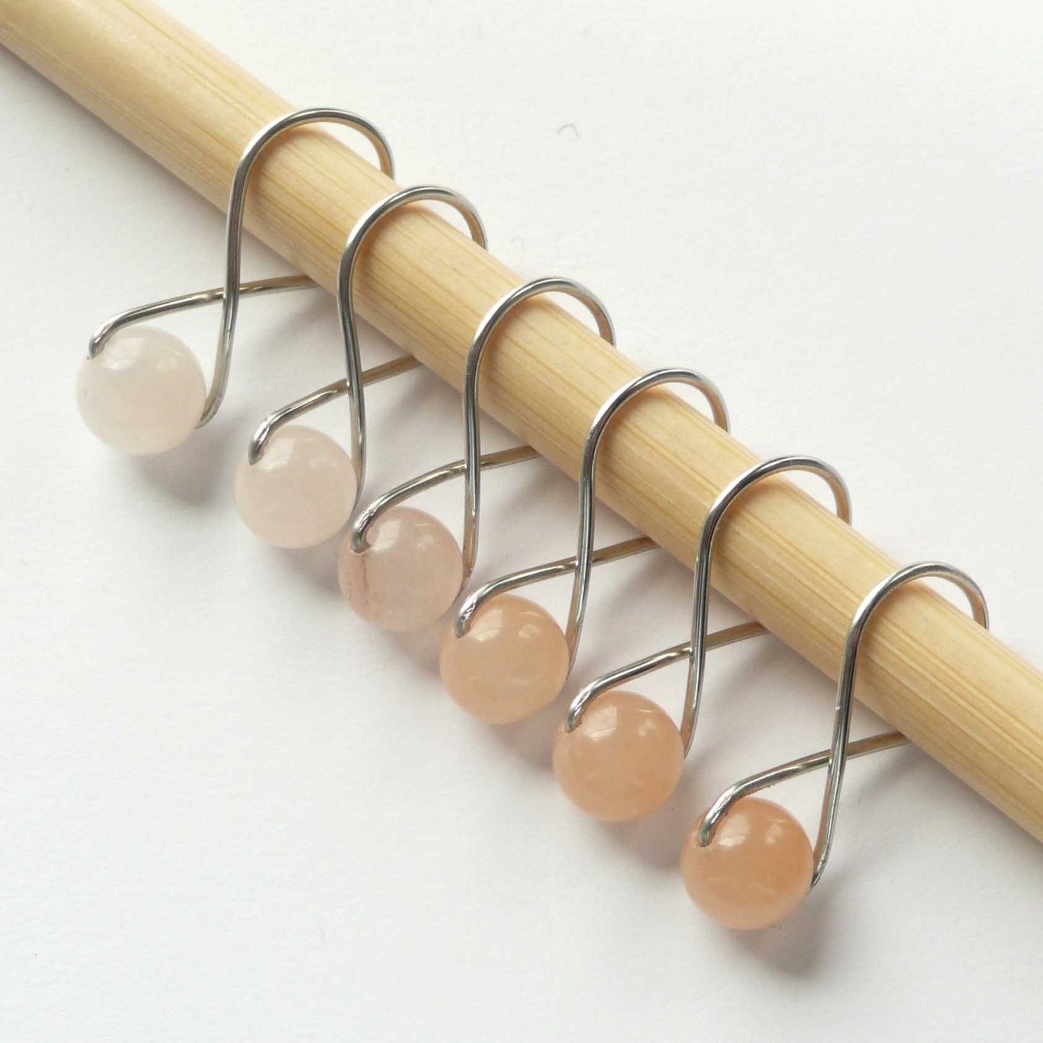 Peaches N Cream Infinity Ring Stitch Markers