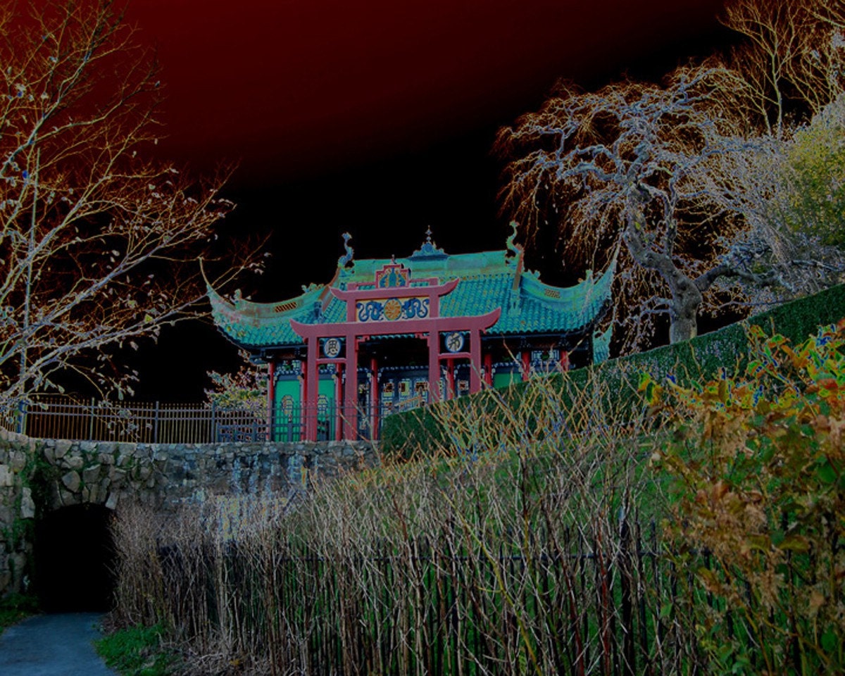 Marble House Chinese Tea House at Marble House Newport Rhode Island Color Photograph