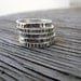 ONE fine silver stacking ring- hand stamped -hand made to order- custom moms jewelry stacker ring