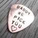 copper guitar pick 22 gauge-  hand stamped with USPS priority mail upgrade