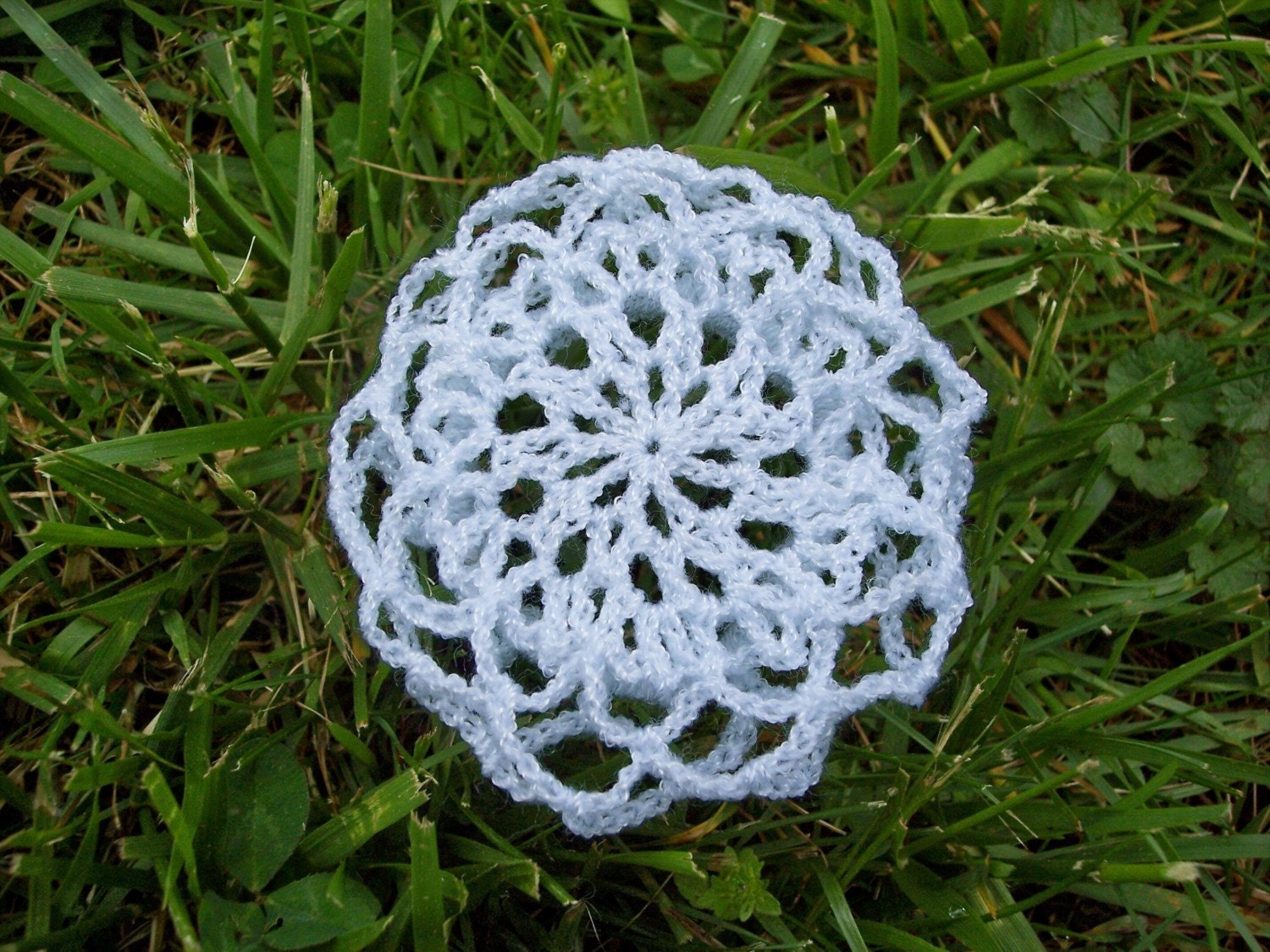 Ice Blue Bun Holder Cover Snood