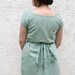 Mint Green Tied Dress- Vintage Inspired Shift Dress in Linen