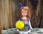 Vintage Toy, Storybook Doll, Early Nancy Ann marked USA Bisque Storybook Doll