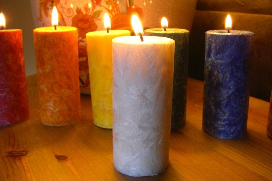 FREE SHIPPING - Cancer Hand Poured  Pillar
