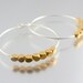 Silver & Gold Nugget Hoop Earrings