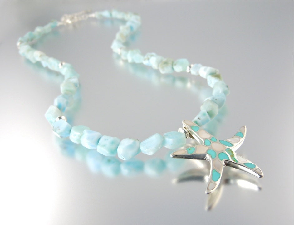 Larimar Starfish Necklace