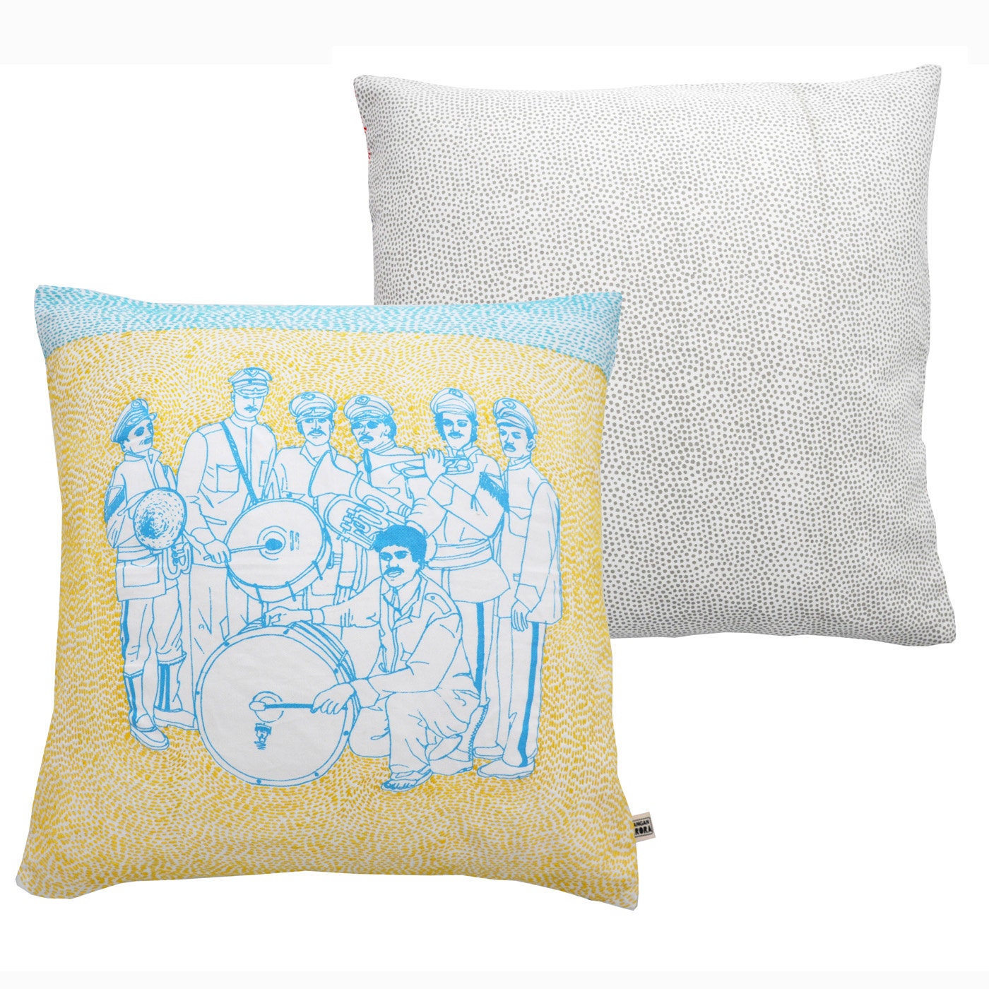 BandBaaja - Screenprinted and Embroidered cushion