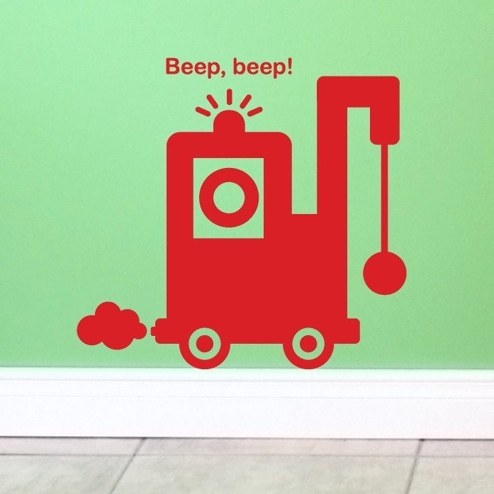 Little red crane wall sticker