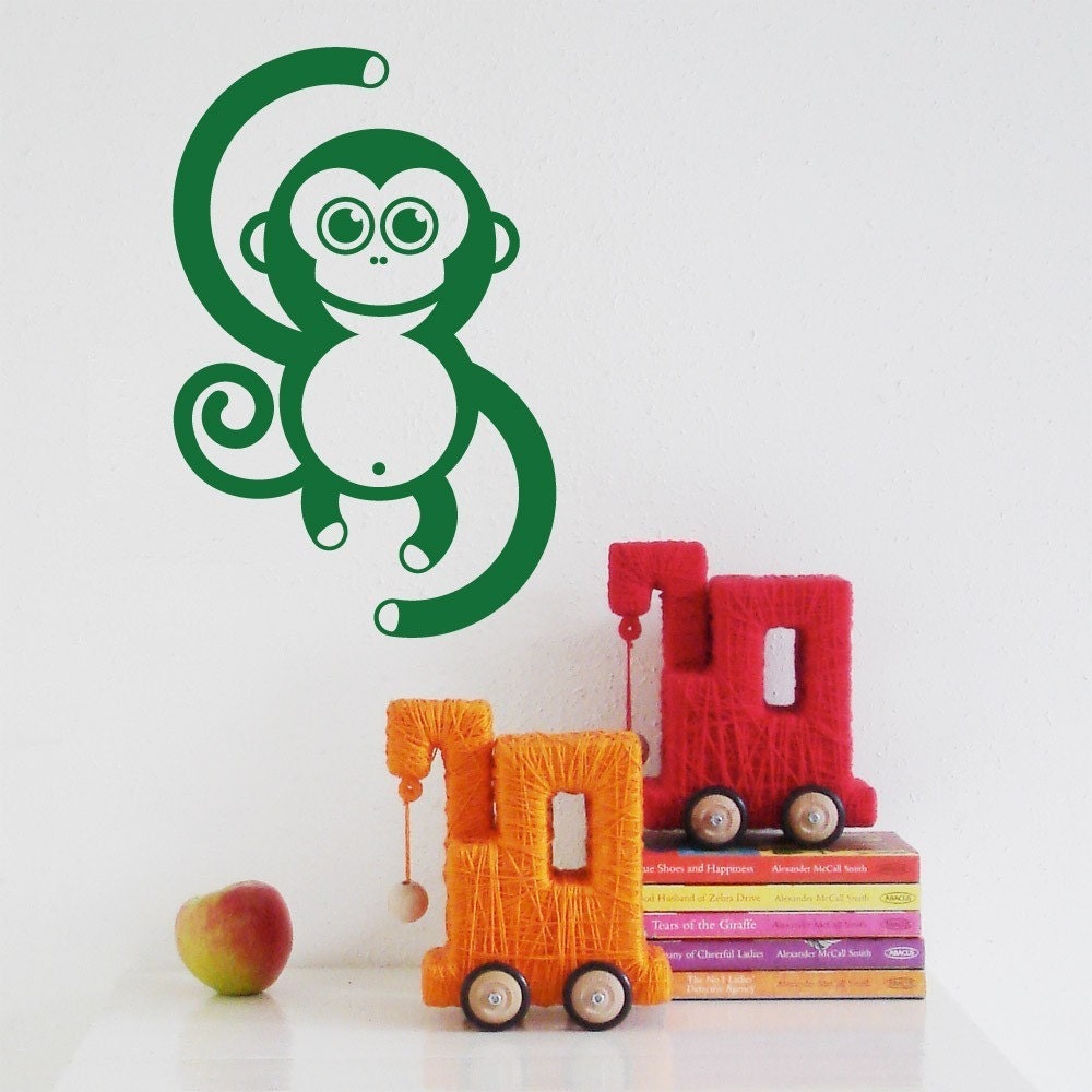 Happy monkey wall decal