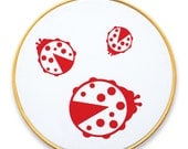 Velours/Flock iron on applique Ladybugs