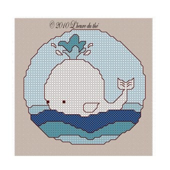 GREAT DISCOUNTS : From 30 to 50 % off - More information in my shop policies - Little Whale Cross Stitch PDF Pattern