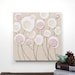Girl Nursery Art Decor - Khaki Painting - Textured Flower Art on Canvas - 10X10 Pink and Brown Small Wall Art