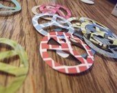 Pattern Paper Peace Signs Die Cut Paper Piecing Set for Scrapbooks Cards Multicolor Funky Pattern Prints