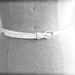 vintage thin WHITE leather BELT