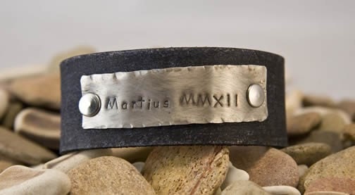 Love in Binary Code Leather Bracelet
