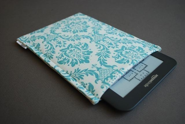 Kindle Cover / Nook Case Sleeve Cozy / NookColor / Kobo / Touch / Sony / Galaxy Tab - eReader TECHEE SLEEVE - Damask Aqua