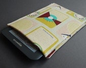 Kindle Cover / Nook Case Sleeve Cozy / NookColor / Kobo / Touch / Sony / Galaxy Tab - eReader TECHEE SLEEVE - Transistor Radio Pink