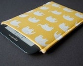 Kindle 4 Case / Kindle 3 Case / Kindle Case / Nook Cover / NookColor / Kobo / Nook Simple Touch / Sony / Galaxy Tab - Elephant Yellow
