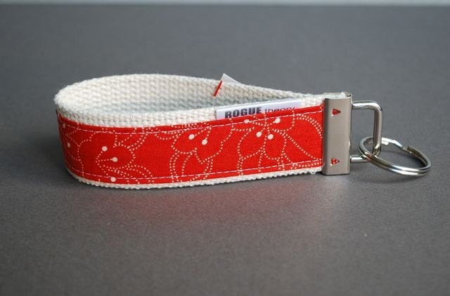 Key Fob - PEGG - Bold Orange Flower