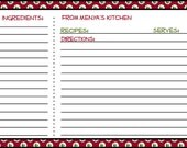 Wine and Cheese Recipe Card
