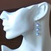 Sterling Silver Earrings in Blue and White