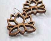 Lotus Earrings in Bamboo