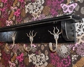 3 Funky Forks Coat Rack Shelf in Distressed
