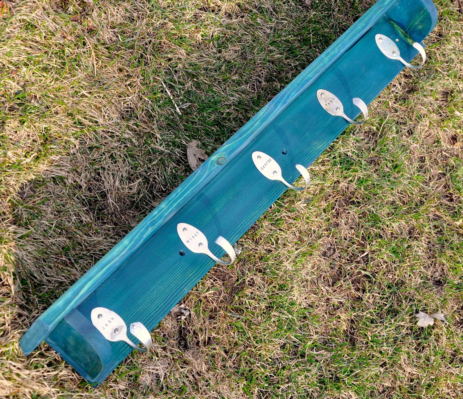 Personalized Spoon Hooks Coat Rack with Shelf