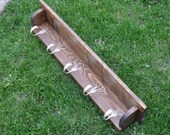 Awesome Walnut Stained Fork Wave Shelf