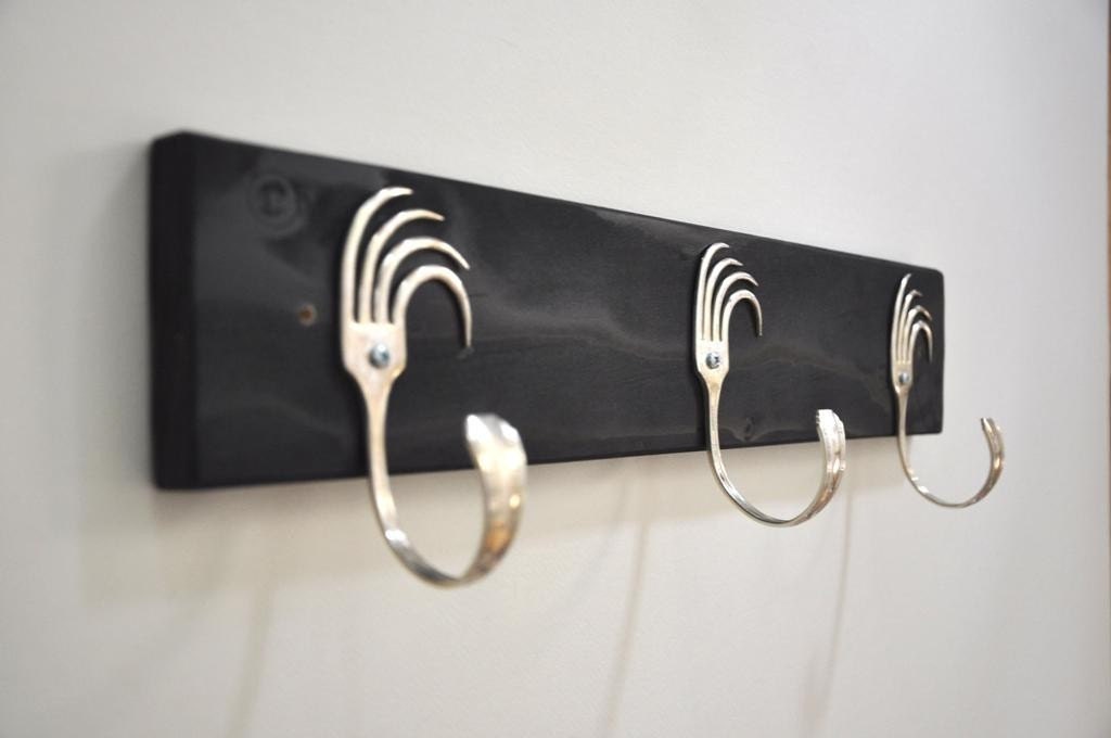 Funky Wave Forks Coat Rack in BLACK