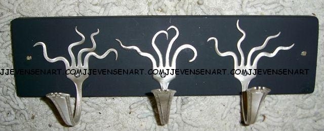 3 Funky Forks Coat Rack BLACK